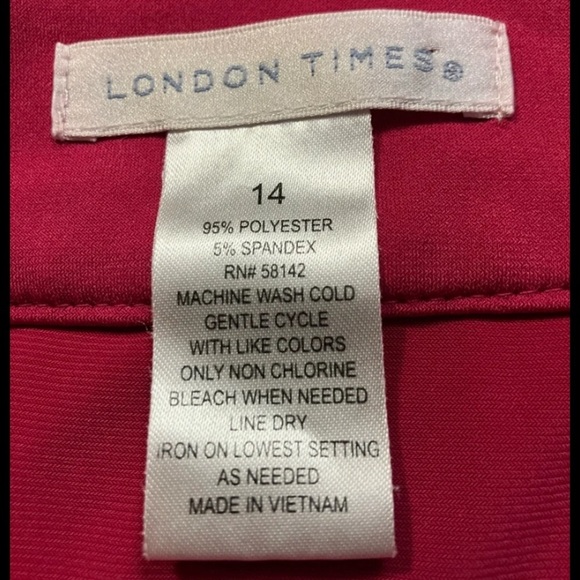 London Times Vibrant Pink Dress - Picture 5 of 5